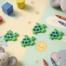 Turtle Keychain Set – Fun & Vibrant Animal Accessories