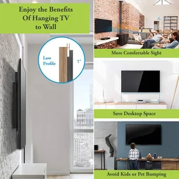 TV Wall Mount Bracket – Heavy Duty Adjustable Metal for 26-55 Inch
