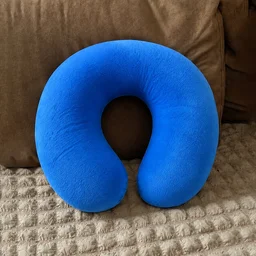 U Shaped Soft Neck Pillow Blue Travel Pillow Head Neck Support (1 Pc)