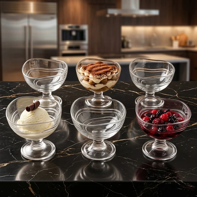 Unbreakable Creamy Dessert Bowls – Elegant, Durable & Crystal Clear