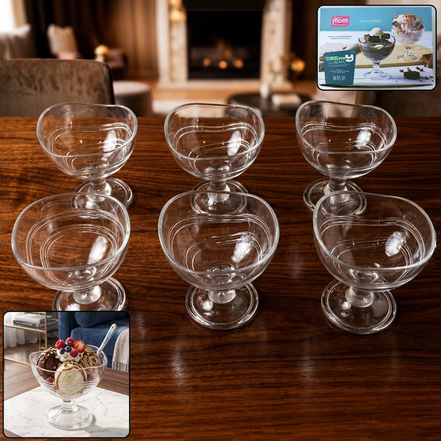 Unbreakable Creamy Dessert Bowls – Elegant, Durable & Crystal Clear