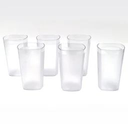 Unbreakable Plastic Drinking Glasses – 350ml Set of 6 | Ganesh