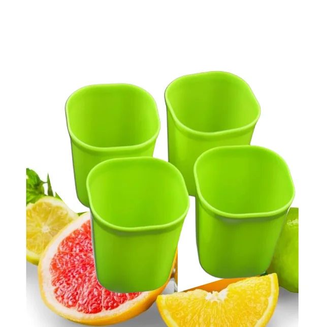 Unbreakable Plastic Drinking Glasses – Set of 4, Dishwasher Safe | Tidy Table