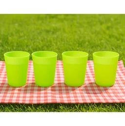 Unbreakable Plastic Drinking Glasses – Set of 4, Dishwasher Safe | Tidy Table