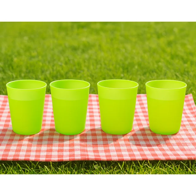 Unbreakable Plastic Drinking Glasses – Set of 4, Dishwasher Safe | Tidy Table