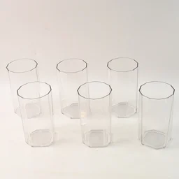 Unbreakable Plastic Drinking Glasses – Set of 6 Clear Tumblers 300ml