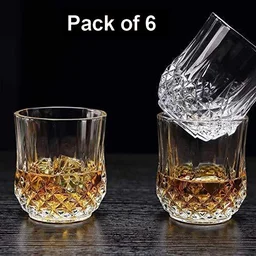 Unbreakable Plastic Glasses Set – Transparent, 250ml (Set of 6) | Indo Glow