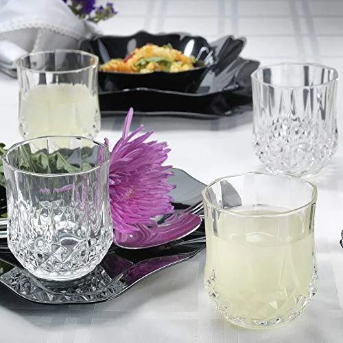 Unbreakable Plastic Glasses Set – Transparent, 250ml (Set of 6) | Indo Glow