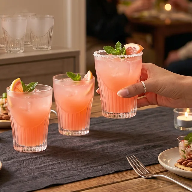 Unbreakable Plastic Juice Glass Set – Safe & Stylish Drinkware for Home