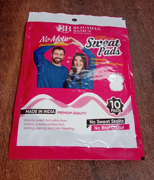 Underarm Sweat Pads – Highly Absorbent Disposable Cotton (10 Pack)