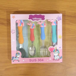 Unicorn Kids Spoon and Fork Set – Cute & Safe for Little Eaters