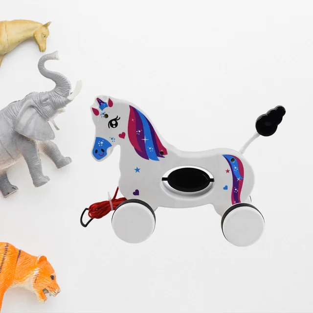 Unicorn Pull Along Toy – Encourages Toddler Walking & Motor Skills