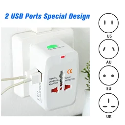 Universal Travel Adapter – All-in-One Worldwide Plug | Poravar