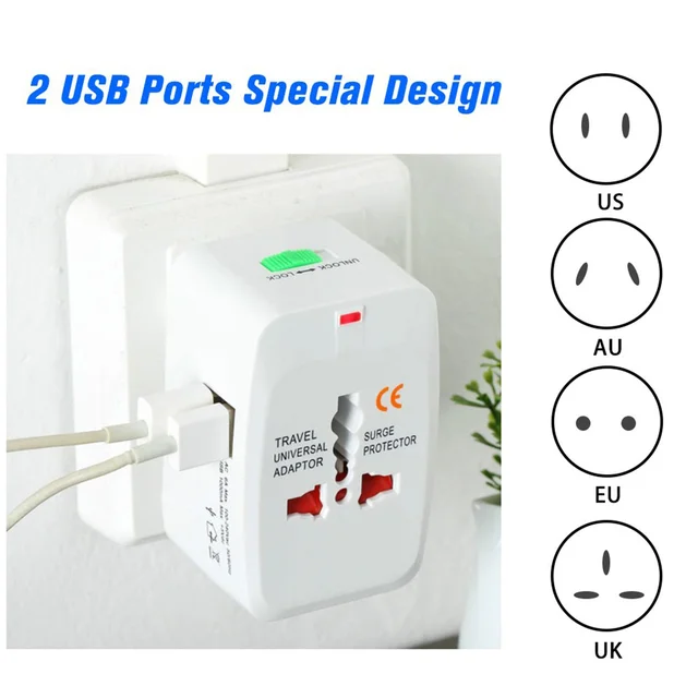 Universal Travel Adapter – All-in-One Worldwide Plug | Poravar