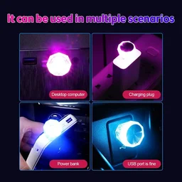 USB Car Interior Light – Diamond Shape LED Lamp |