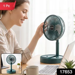 USB Powered Adjustable Height Table Fan for Desk Home and Office (1 Pc)
