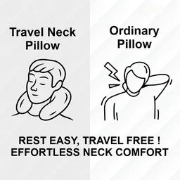U-Shaped Travel Neck Pillow, Memory Foam Support Pillow with Adjustable Toggle (1 Pc)