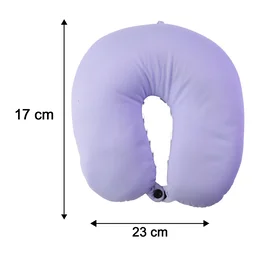 U-Shaped Travel Neck Pillow, Soft Comfortable Support Pillow with Snap Button (1 Pc)