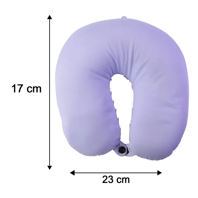 U-Shaped Travel Neck Pillow, Soft Comfortable Support Pillow with Snap Button (1 Pc)