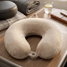 U-Shaped Travel Neck Pillow, Soft Velvet Support Pillow for Travel (1 Pc)
