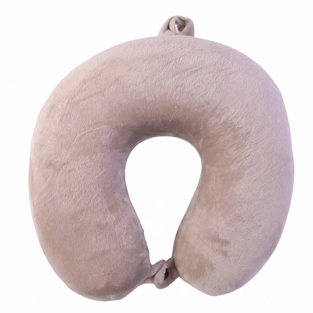 U-Shaped Travel Neck Pillow, Soft Velvet Support Pillow for Travel (1 Pc)