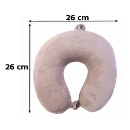 U-Shaped Travel Neck Pillow, Soft Velvet Support Pillow for Travel (1 Pc)