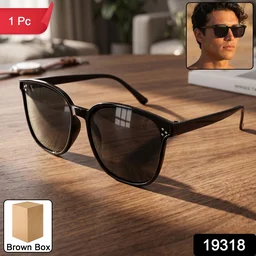 UV Protection Sunglasses – Classic Black Frame for Men & Women