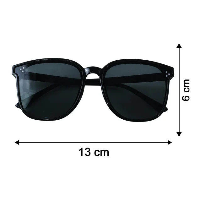 UV Protection Sunglasses – Classic Black Frame for Men & Women