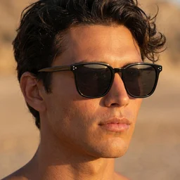 UV Protection Sunglasses – Classic Black Frame for Men & Women