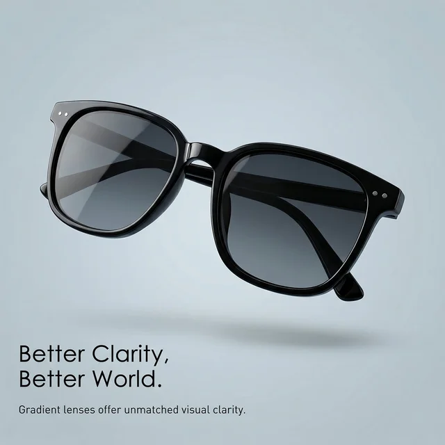 UV Protection Sunglasses – Classic Black Frame for Men & Women