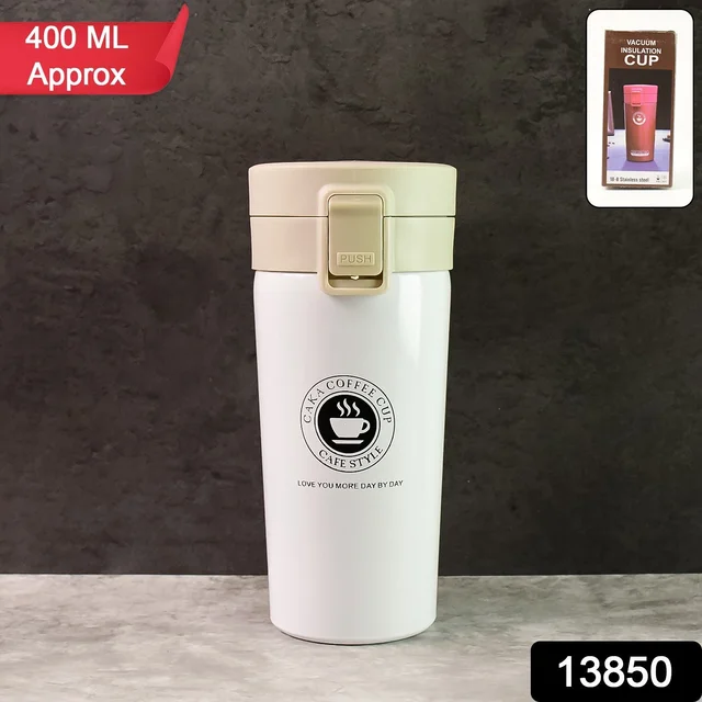 Vacuum Insulated Coffee Flask – 400ML Stainless Steel Travel Mug