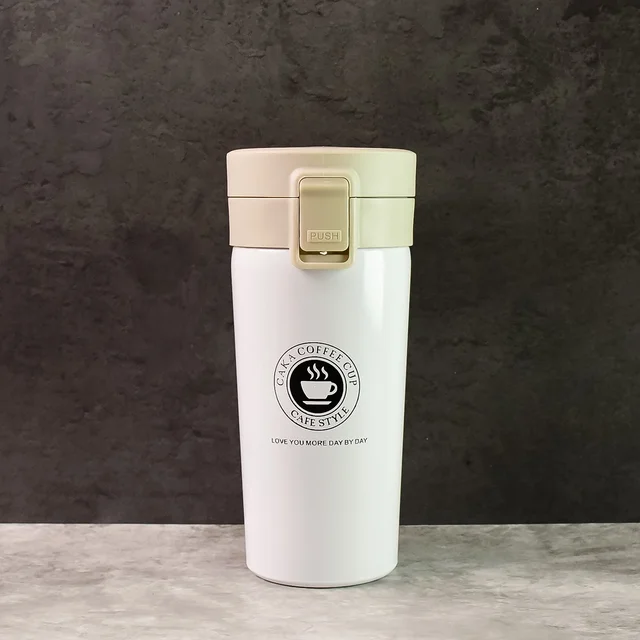 Vacuum Insulated Coffee Flask – 400ML Stainless Steel Travel Mug