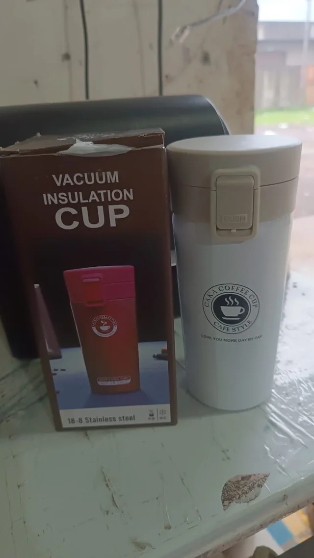 Vacuum Insulated Coffee Flask – 400ML Stainless Steel Travel Mug