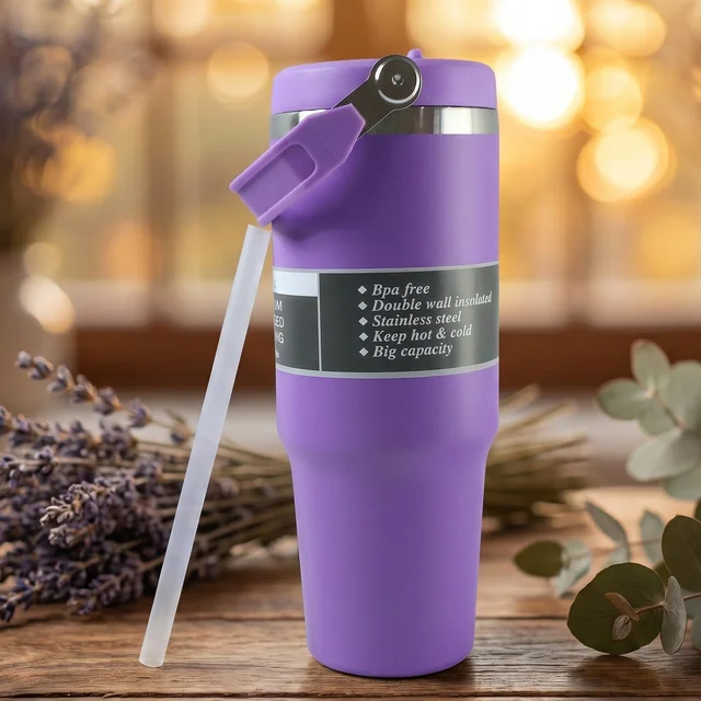 Vacuum Insulated Travel Mug – 890ML Stainless Steel Hot & Cold