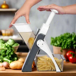 Vegetable Chopper – Adjustable Hand Press Slicer | XcelCraft