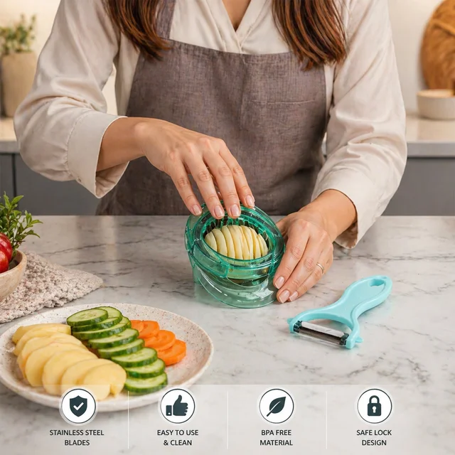 Vegetable Cutter & Slicer Set – Quick & Precise Kitchen Tool