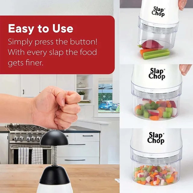 Vegetable & Fruit Chopper – Manual Slap Chop for Quick Prep