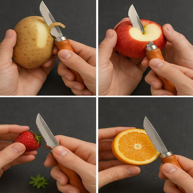 Vegetable Peeler – Stainless Steel & Wooden Handle | Quickslice