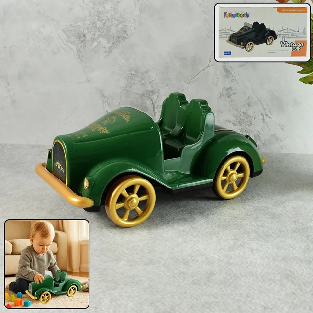 Vintage Car Toy – Friction-Powered Classic Push-and-Go Vehicle