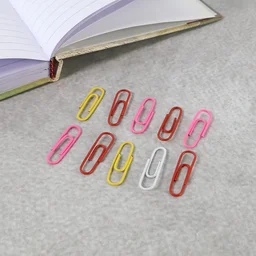 Vinyl-Coated Paper Clips – Colourful, Rust-Resistant Set (10 Pcs)