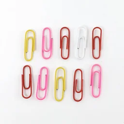 Vinyl-Coated Paper Clips – Colourful, Rust-Resistant Set (10 Pcs)