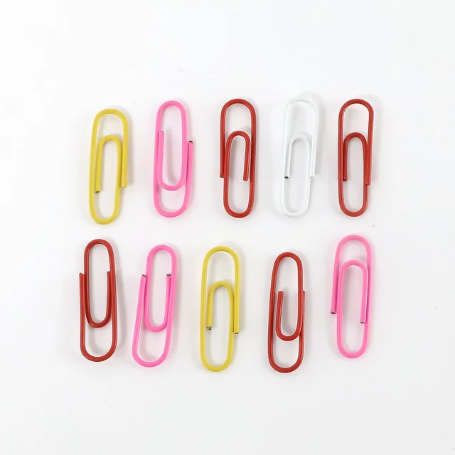 Vinyl-Coated Paper Clips – Colourful, Rust-Resistant Set (10 Pcs)