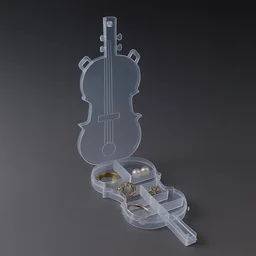 Violin Shape Storage Box – Multi-Compartment Organizer