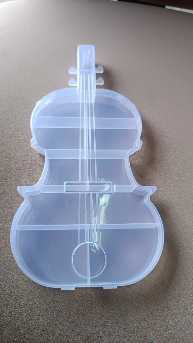 Violin Shape Storage Box – Multi-Compartment Organizer