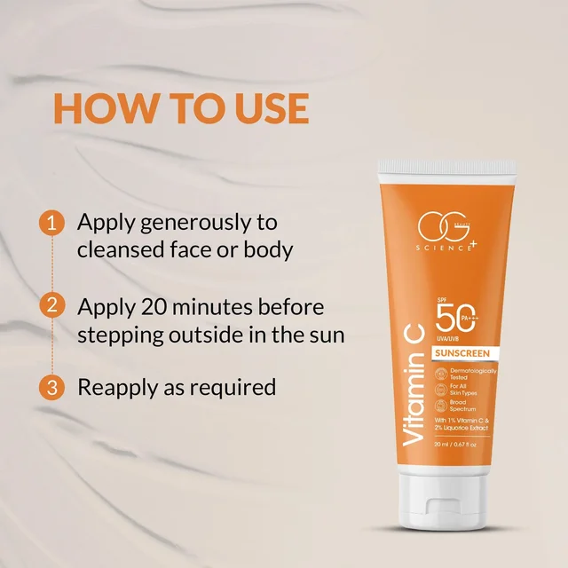 Vitamin C Sunscreen SPF 50 PA+++ – Brightening Broad-Spectrum Protection