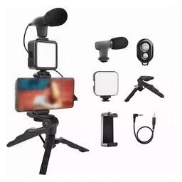 Vlogging Kit – Mini Tripod, Mic & LED Light for Video Making | Mobiléon