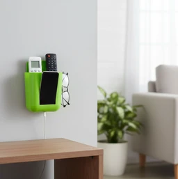 Wall Holder – 2-Section Mobile, Remote & Brush Organizer | GlimmerHome
