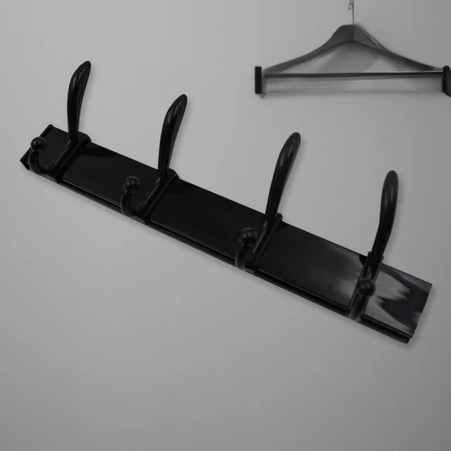 Wall Mount Coat Hanger – 4 Hooks, Damage-Free Eco Adhesive | GlimmerHome