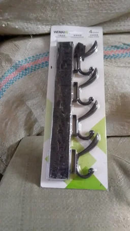 Wall Mount Coat Hanger – 4 Hooks, Damage-Free Eco Adhesive | GlimmerHome