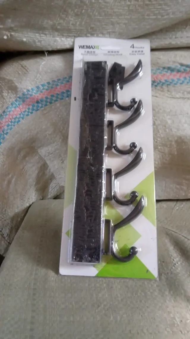 Wall Mount Coat Hanger – 4 Hooks, Damage-Free Eco Adhesive | GlimmerHome